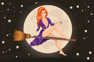 Vector Halloween Witch