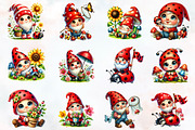Ladybug gnomes clipart, an Illustration by RobertsArt (Thumbnail 7 of 7)
