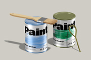 Paint Tin Can Mockup, a Packaging Mockup by Unerispace (Thumbnail 2 of 5)