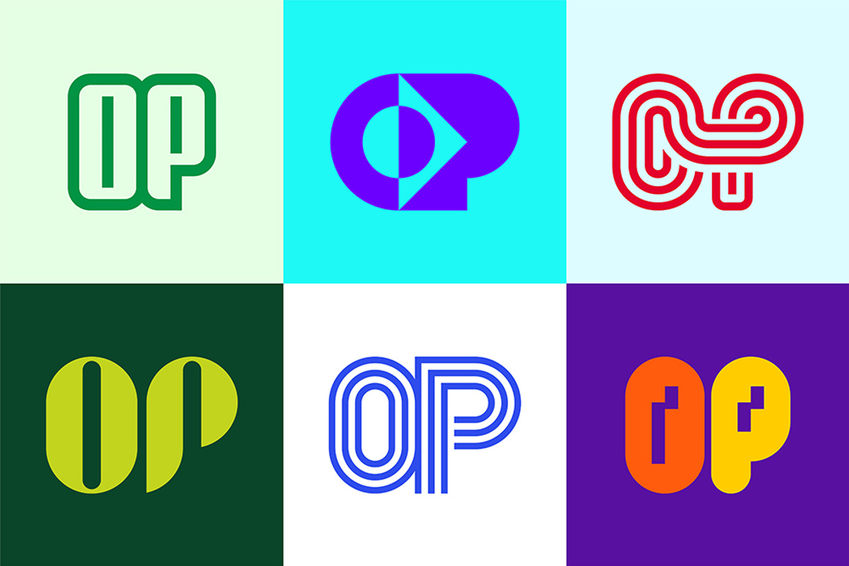 Set of letter OP logos, an Object Graphic by NataliiaVolyk