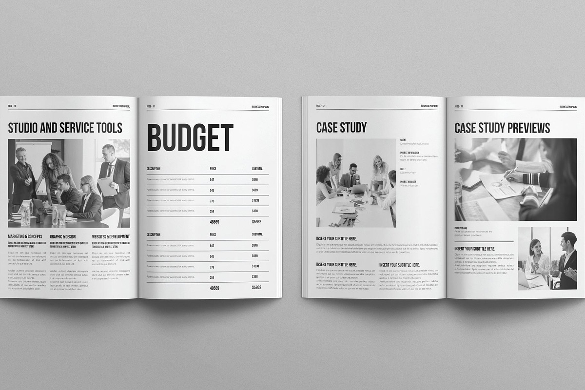 Business Proposal Template, a Brochure Template by E-Type (Photo 5 of 7)