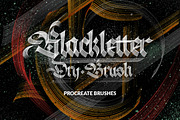Blackletter Dry Brushes - Procreate, a Brush Add-On by Jake Rainis (Thumbnail 1 of 11)