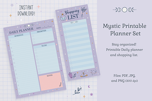 Mystic Planner & Shopping List