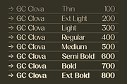 GC Clova - Elegant Sans Display, a Sans Serif Font by Glyphonic (Thumbnail 2 of 15)