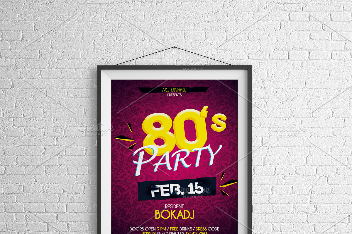Retro Party Flyer Template, a Flyer Template by Malaxay (Photo 3 of 3)