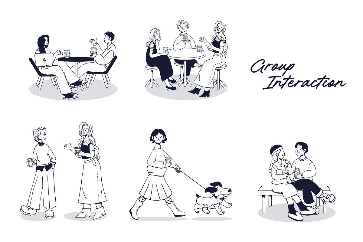 Café People – Hand-Drawn Coffee Shop, a Person Illustration by Invisual Studio (Photo 5 of 14)