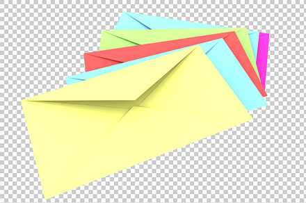 Envelopes - 3D Render PNG preview 2