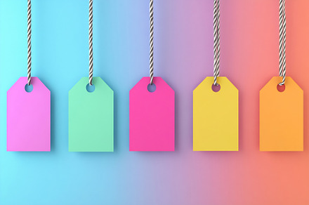 Colorful tags hanging on string, an Arts & Entertainment Photo by Beautiful things