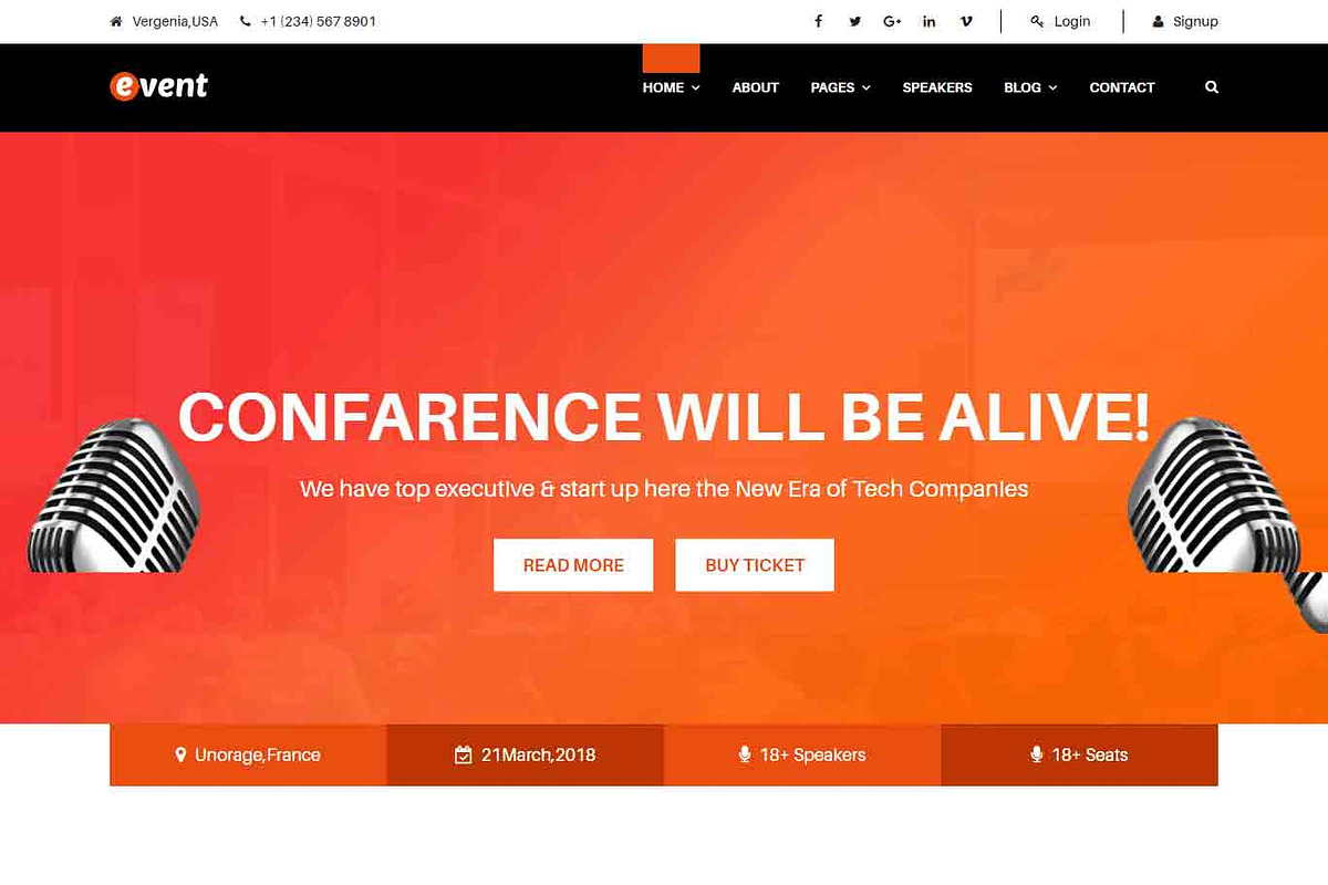 Event Html 5 Template, a HTML Template by CreativeGigs (Photo 3 of 4)