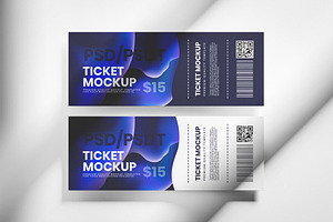 Simple Customizable Ticket Mockup, a Print Template by Designer Dude