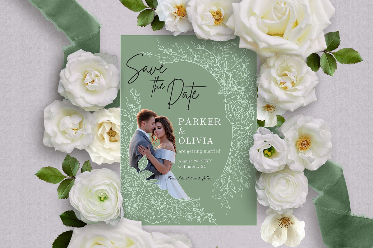 Rose Save the Date Template, an Invitation Template by Shwet Art (Photo 2 of 7)