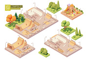 Isometric city map elements, an Object Graphic by tele52 (Thumbnail 27 of 72)