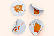 Knitting & Crochet clipart patterns, a Work Illustration by Carpet Tapete Pretzel (Thumbnail 10 of 13)