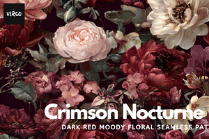 30+ Crimson Nocturne Bundle, a Decorative Illustration by Virgo Studio