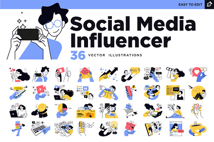 Social media influencer, an Illustration by PureSolution