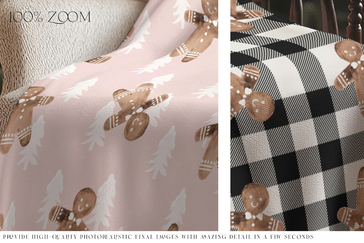 Christmas Fleece Blanket Mockups, a Product Mockup by mock-ups (Photo 4 of 11)
