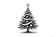 Merry Christmas Tree Clipart Collect, an Illustration by jahid234 (Thumbnail 11 of 21)