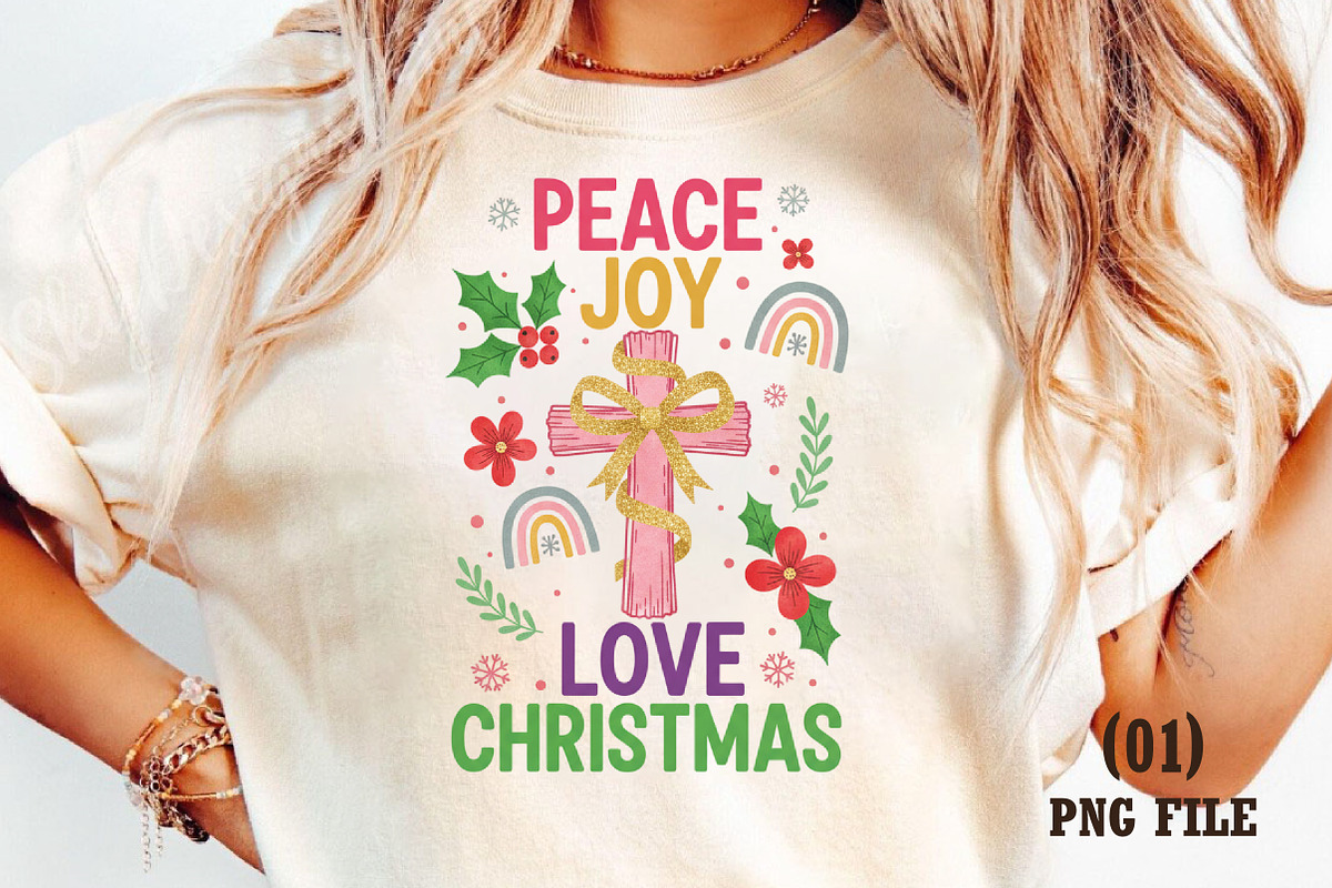 Peace Joy Love Christmas Png, an Illustration by DreamArtGraphic (Photo 1 of 5)