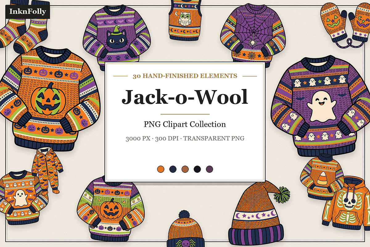 Halloween Clothing Clipart PNG, an Object Graphic by Inknfolly (Photo 1 of 5)