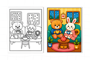 Warm & Happy Spaces Coloring Book, a Decorative Illustration by Design Station (Thumbnail 4 of 7)