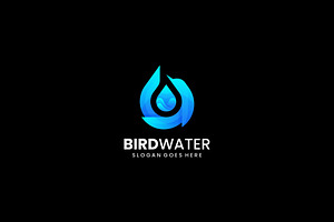 Modern Gradient Bird & Water Logo, a Branding & Logo Template by Artnivora.Std