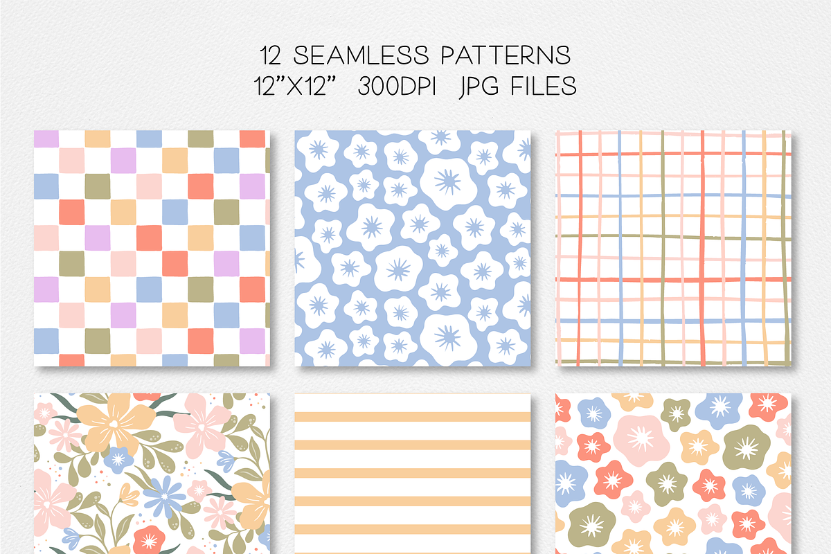 Spring Floral Digital Paper, a Pattern Graphic by Paper Starr Studio (Photo 2 of 2)