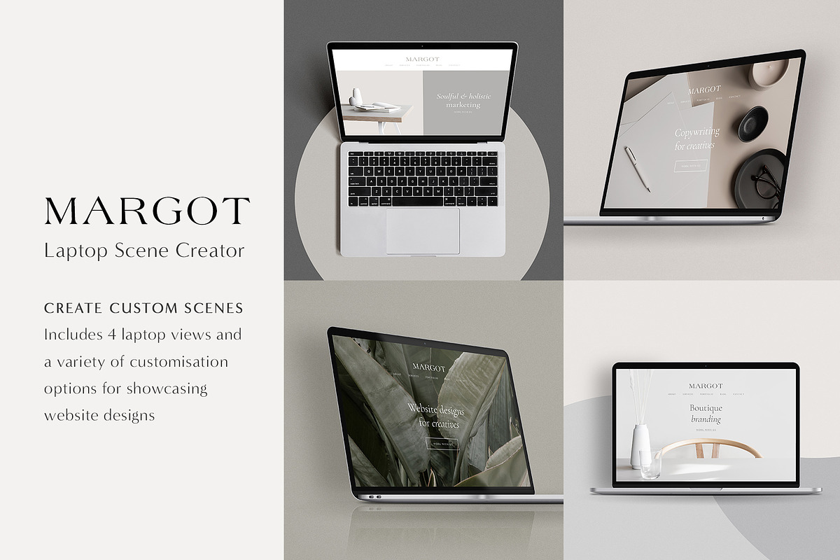 MacBook Mockup Scene Creator, a Mac Mockup by Moyo Studio (Photo 1 of 11)
