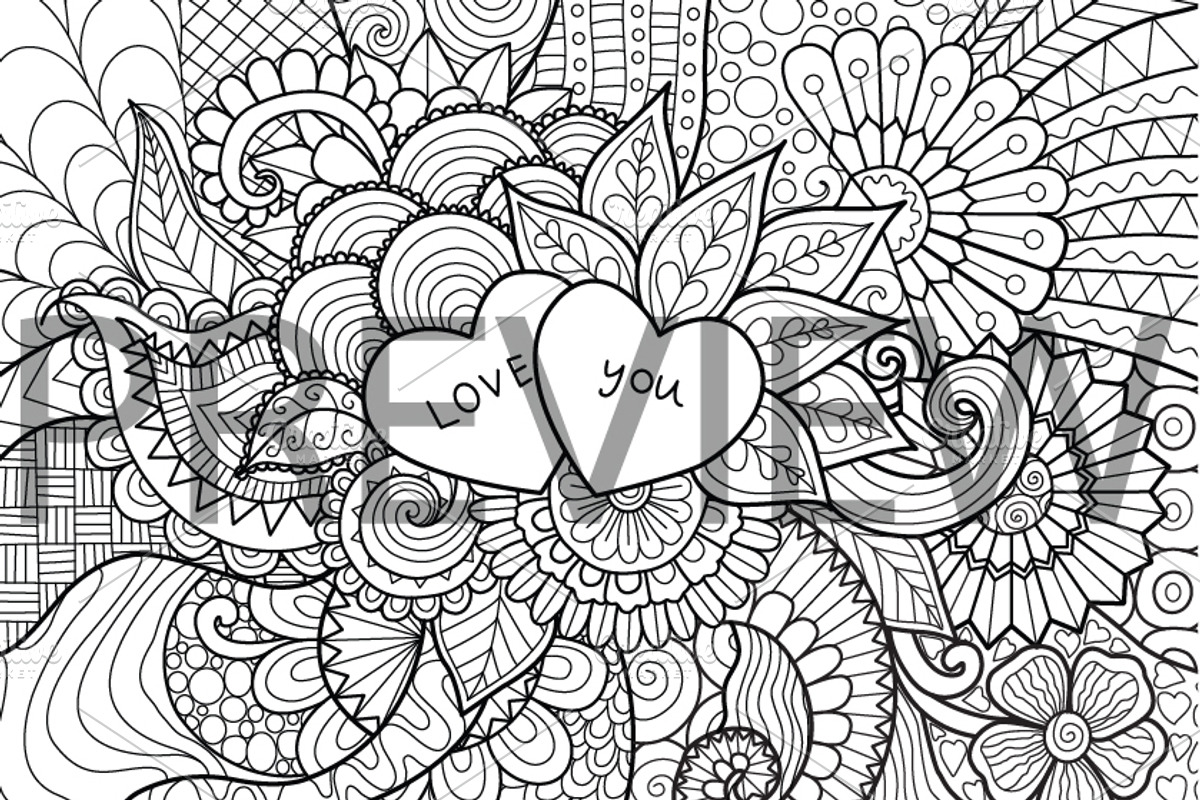 35 Valentine's coloring, an Animal Illustration by Somjai King (Photo 13 of 36)