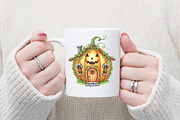 Magical Fall PNG, Halloween PNG, an Illustration by Watercolor design (Thumbnail 3 of 3)