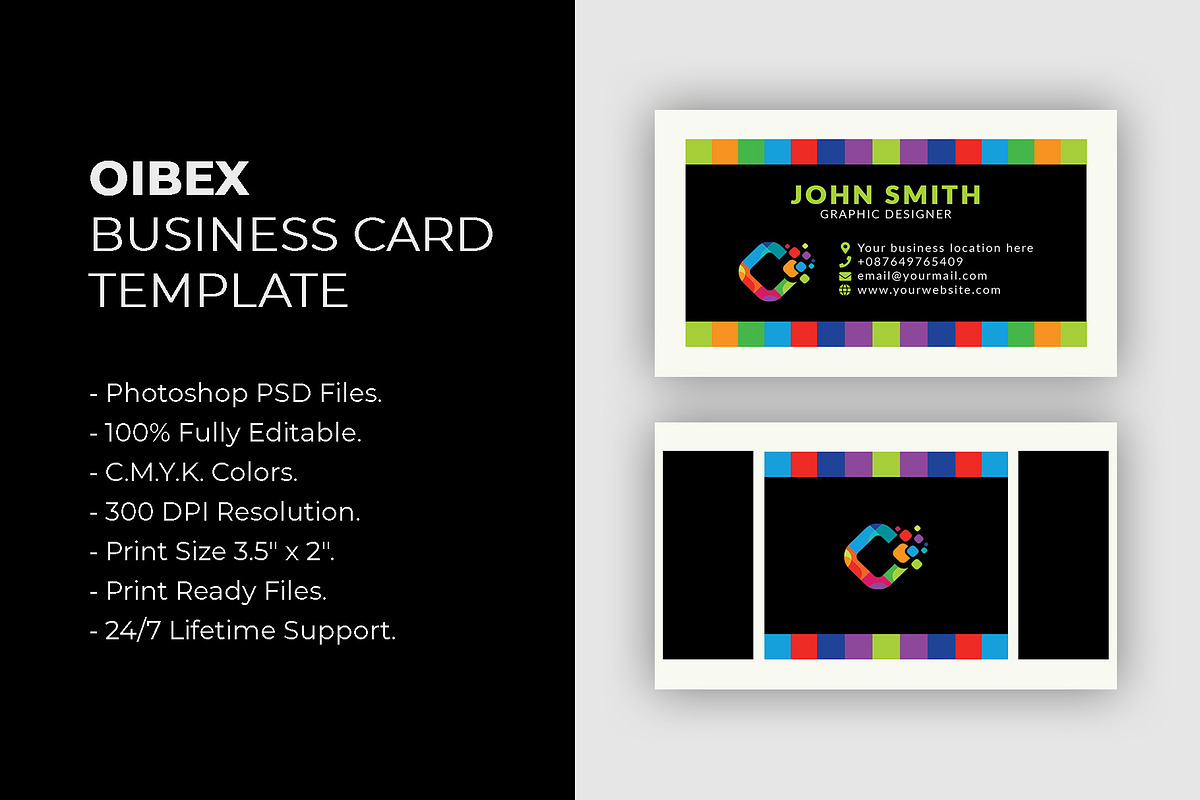 OIBEX Business Card Template, a Business Card Template by Dueza.Com
