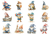 Beach Gnome Cipart, an Illustration by Design Market (Thumbnail 3 of 3)