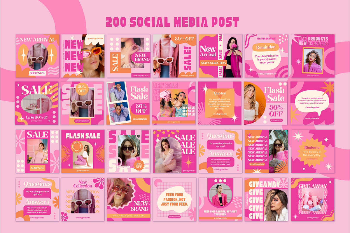 200 Social Media Posts Templates, a Templates & Theme by TemplateCastleStore (Photo 3 of 10)