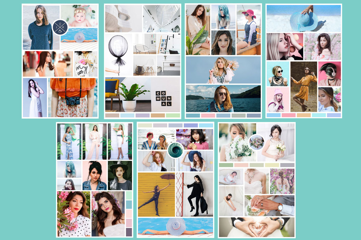 15 Pinterest Mood Board Templates V2, a Social Media Template by Creativetacos (Photo 3 of 5)