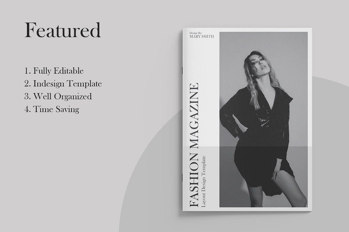 Fashion Magazine Template Design preview 6