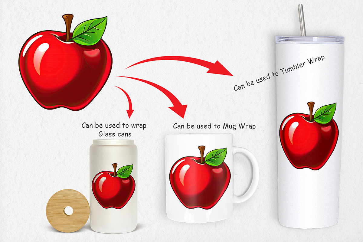 Teacher Apple Clipart, a Graphic by Artnoy (Photo 4 of 5)