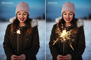 Bright Sparklers Photo Overlays