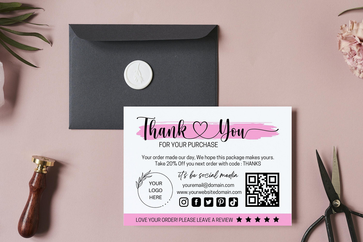 Thank You Card For Small Business, a Flyer Template by Oskar Wantopi (Photo 3 of 12)