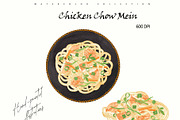 Egg Noodles Watercolor Recipe Set, a Food Illustration by Sunshine Art (Thumbnail 5 of 13)