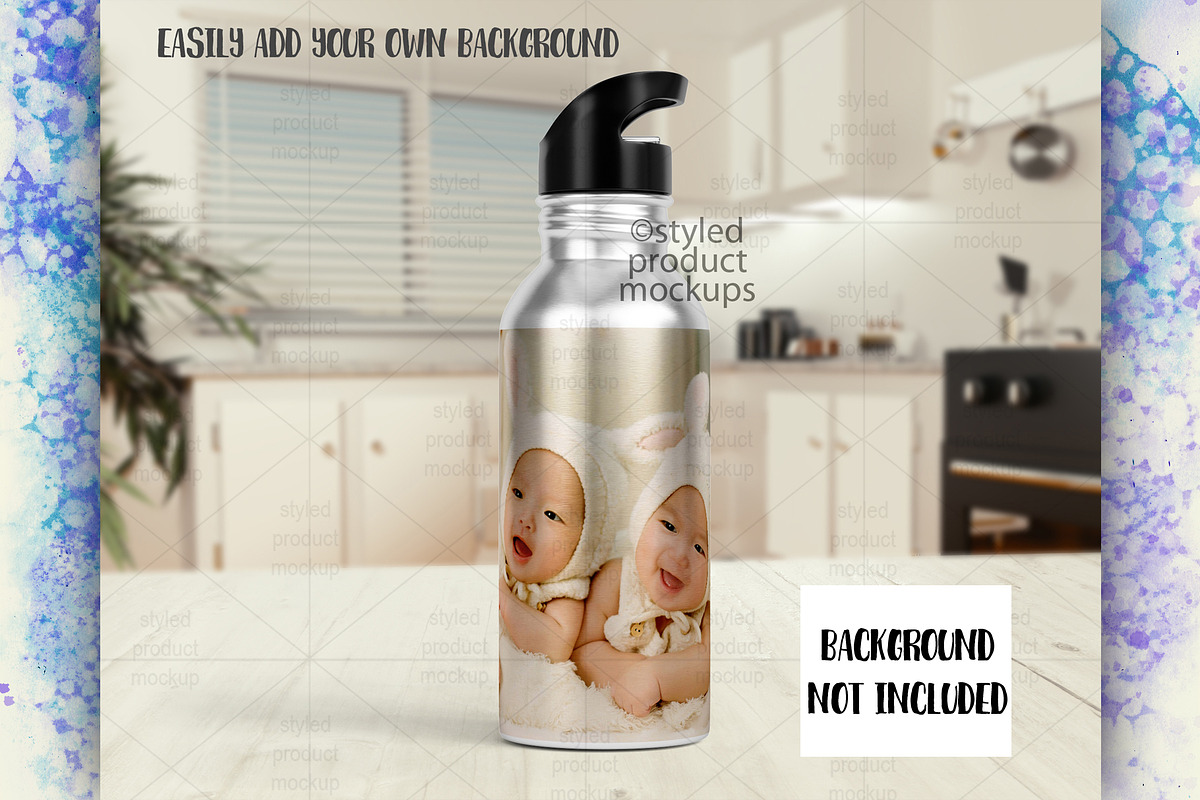 Sublimation 600ml bottle mockup, a Product Mockup by StyledProductMockups (Photo 3 of 6)