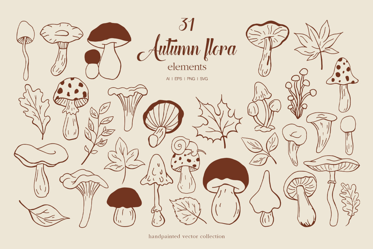 Whimsical Set Autumn Vibes, an Object Illustration by ViktoriyaD (Photo 6 of 22)