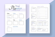 Weekly Daily Planner Layout, a Stationery Template by ContestDesign (Thumbnail 1 of 3)