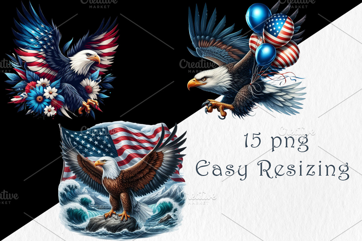 Independence Day USA Clipart, a Decorative Illustration by GalaDesign03 (Photo 3 of 5)