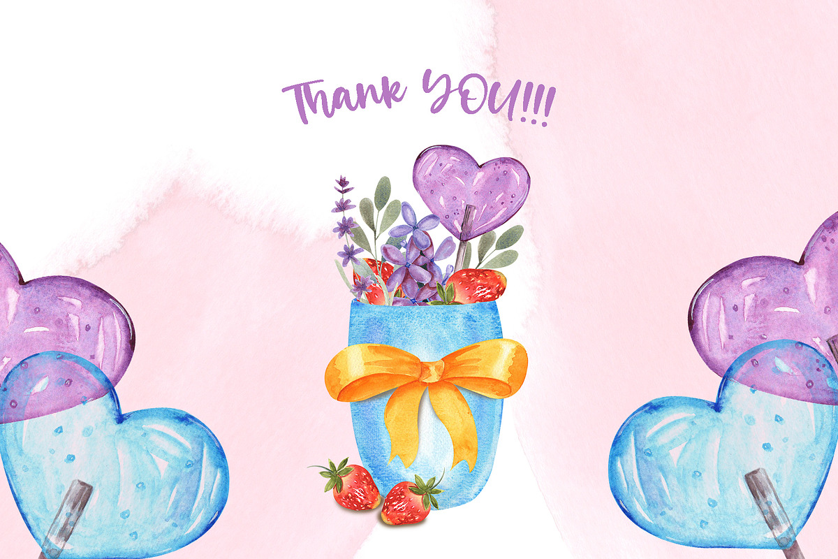 Sweet Spring Watercolor Collection, an Illustration by TanataDesign (Photo 9 of 9)