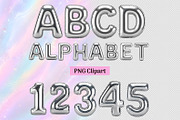 Chrome Alphabet PNG Clipart Pack, an Object Graphic by NataKa (Thumbnail 1 of 6)