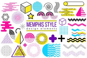 Graphic elements, Memphis style