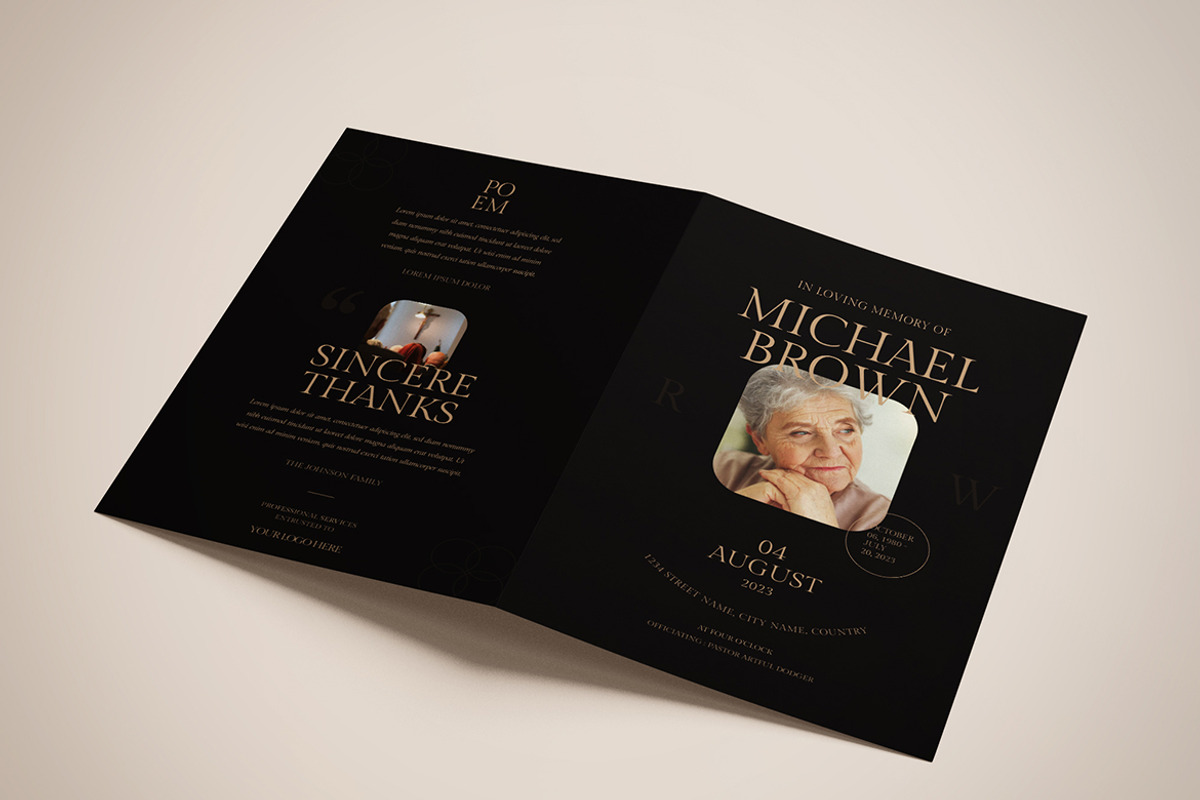 Funeral Program Template, an Invitation Template by Vynetta (Photo 2 of 4)