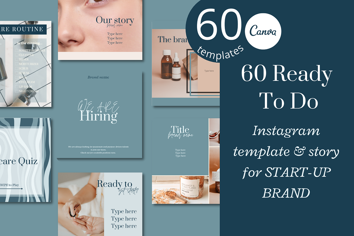 60 TREND SKINCARE INSTAGRAM TEMPLATE, a Social Media Template by LemonNguyen (Photo 1 of 6)