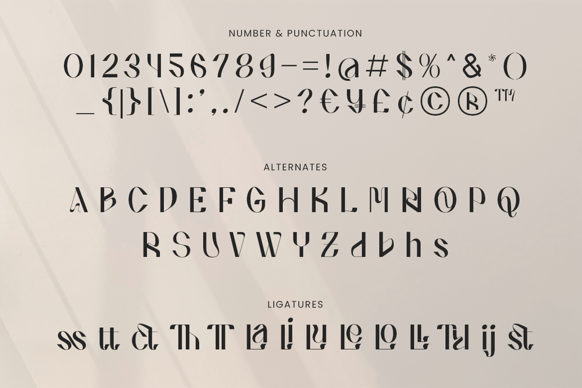 Angela Unique Display, a Font by Creatype Studio (Photo 7 of 10)