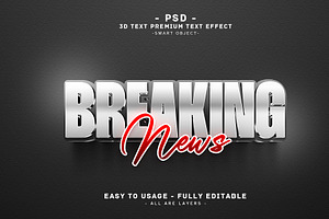 Breaking News 3D Text Effect Style, a Layer Style Add-On by Md Jahidul99