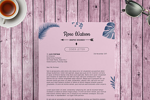 Jungle Blue-Pink Resume Template